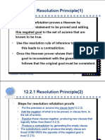 12.2.1 Resolution Principle (1) : - Resolution Refutation Proves A Theorem by