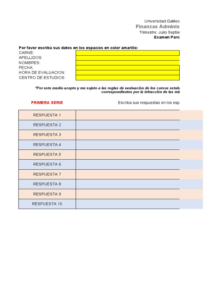 Examen Parcial Finanzas Administrativas 4 | PDF | Compartir (Finanzas ...