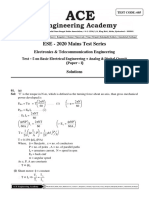 ESE - 2020 Mains Test Series: Electronics & Telecommunication Engineering