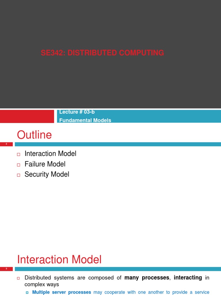 Se342: Distributed Computing: Lecture # 03-b Fundamental Models | PDF ...