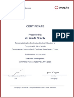 Certificate: Dr. Yusufa Fil Ardy