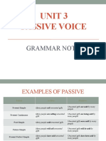 Unit 3 Passive Voice: Grammar Notes