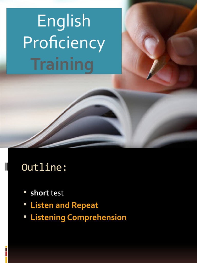 English Proficiency: Training | PDF | Swimming