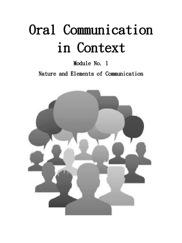 essay about oral communication in context