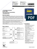 Jumo Aquis 500 PH: Transmitter/Controller For PH, ORP, NH (Ammonia) Concentration and Temperature Brief Description