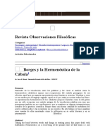 Revista Observaciones Filosóficas Borges y La Hermenéutica de La Cábala1