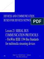Lesson - 21:: Serial Bus Communication Protocols - Firewire Ieee 1394 Bus Standards For Multimedia Streaming Devices