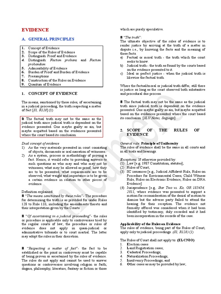 Understanding the Rules of Evidence | PDF | Relevance (Law) | Evidence ...