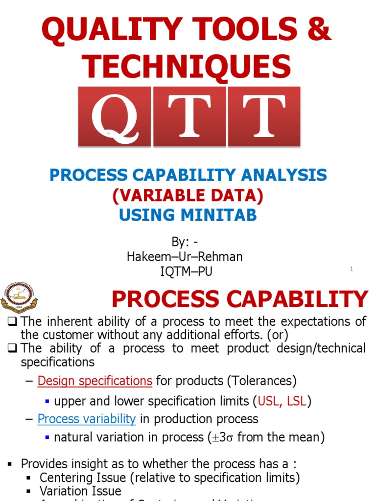Process Capability Study With Minitab Pdf Scientific Method