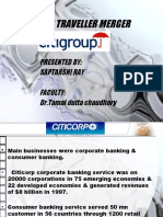 Citicorp Traveller Merger: Presented By: Saptarshi Ray Faculty: DR - Tamal Dutta Chaudhary
