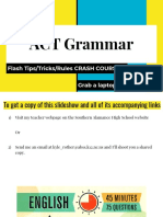 ACT Grammar Workshop Session 2 Sentence Structure