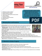 Outdoor Learning Tips PDF