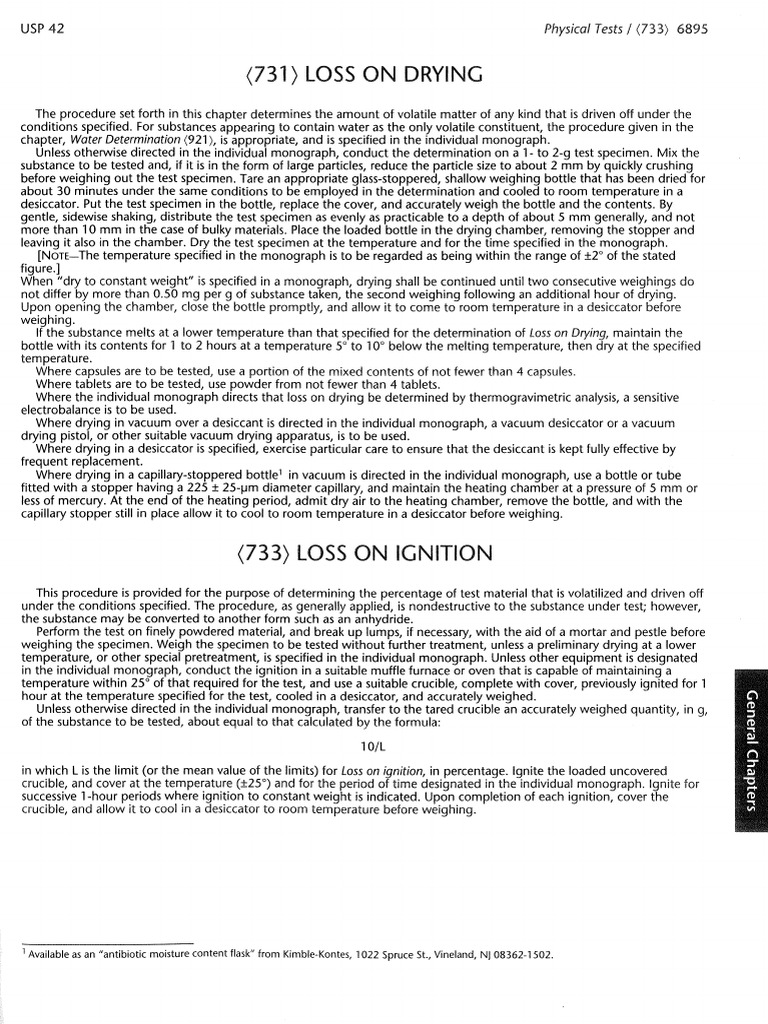 Test 731 Loss On Drying PDF PDF