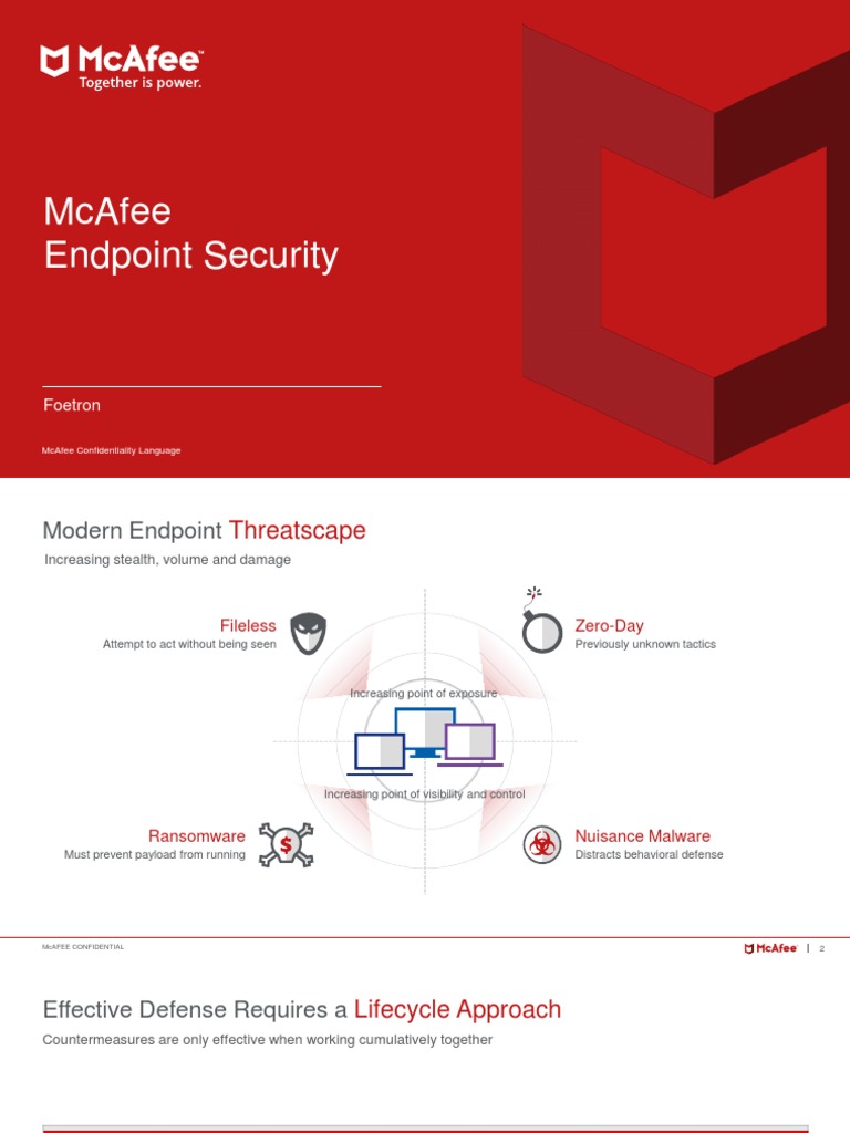 Mcafee Endpoint Security: Foetron | PDF | Malware | Cloud Computing