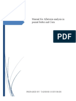 Manual For Aflatoxin Analysis in Peanut Butter and Corn: Prepared by Tadesse G/Giyorgis
