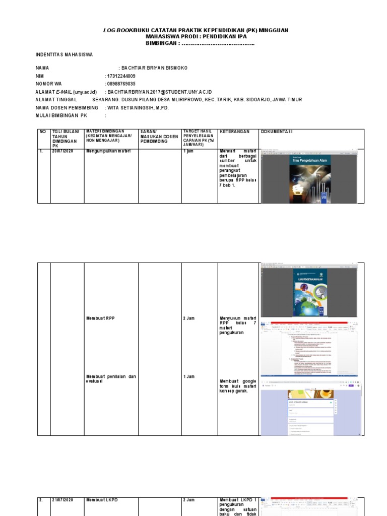 Log Book M2 | PDF