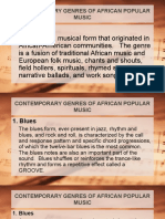 3. CONTEMPORARY GENRES OF AFRICAN MUSIC