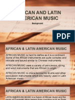 1. Background AFRICAN AND LATIN AMERICAN MUSIC