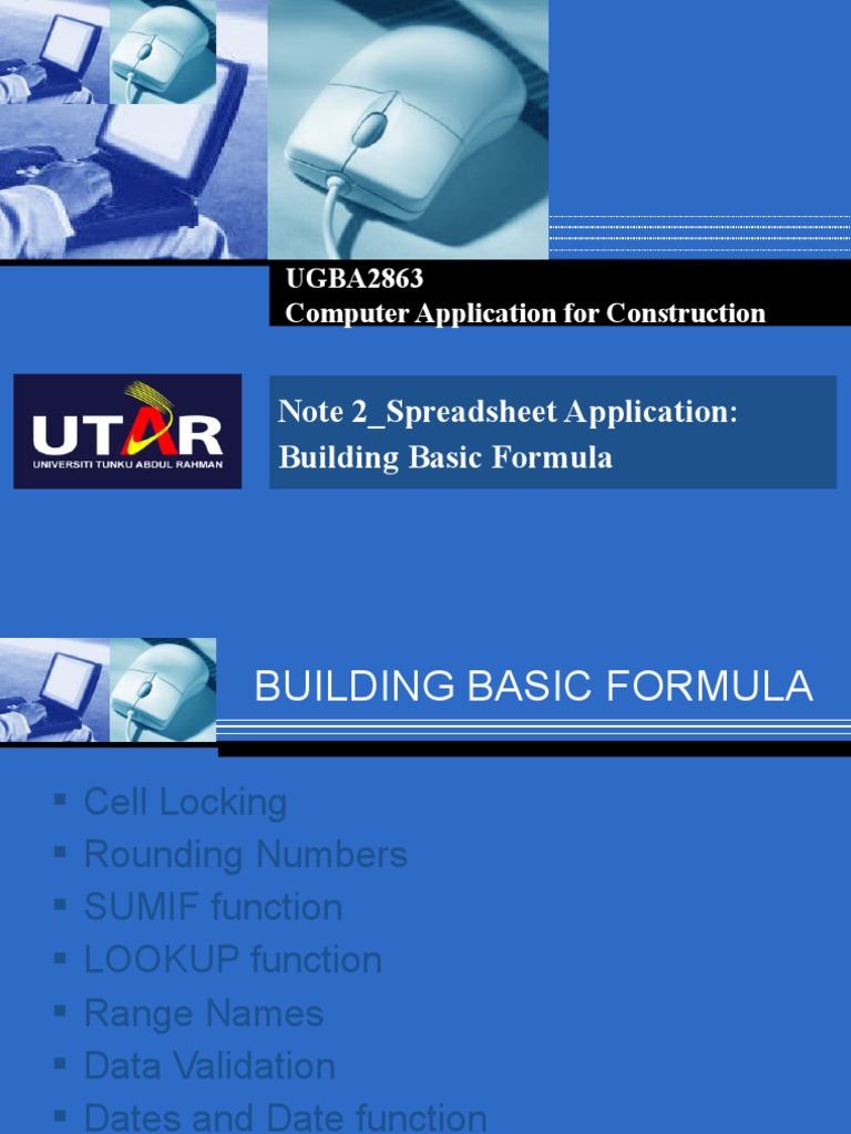 Note 2 - Building Basic Formula | Download Free PDF | Computer ...