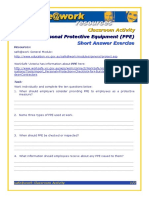 Classroom Activity Personal Protective Equipment (PPE) Short Answer Exercise