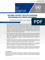 National Security-Related Screening Mechanisms For Foreign Investment