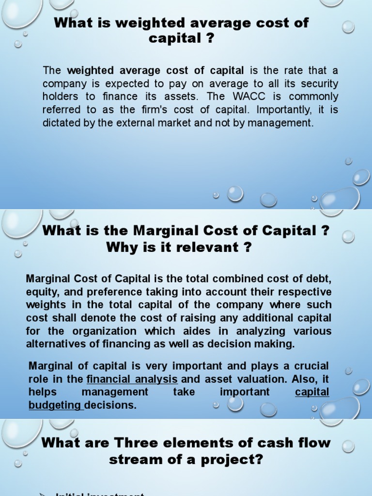 What Is Weighted Average Cost of Capital PDF Cost Of Capital Financial Capital