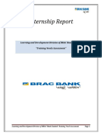 Internship Report: Learning and Development Division of BRAC Bank Limited: "Training Needs Assessment"