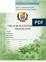 Art. 67, 68, 70 FUNCIONES DE LA PNP EN EL NUEVO CÓDIGO PROCESAL PENAL
