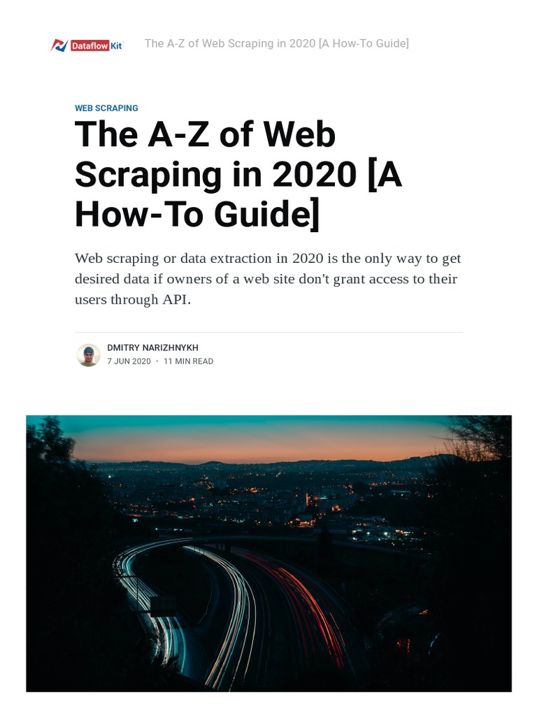 The A-Z of Web Scraping in 2020 (A How-To Guide) | Download Free PDF ...