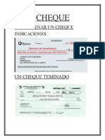 Cómo llenar cheques, pagarés y letras de cambio