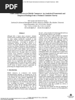 Value-Added Services in Mobile Commerce: An Analytical Framework and Empirical Findings From A National Consumer Survey