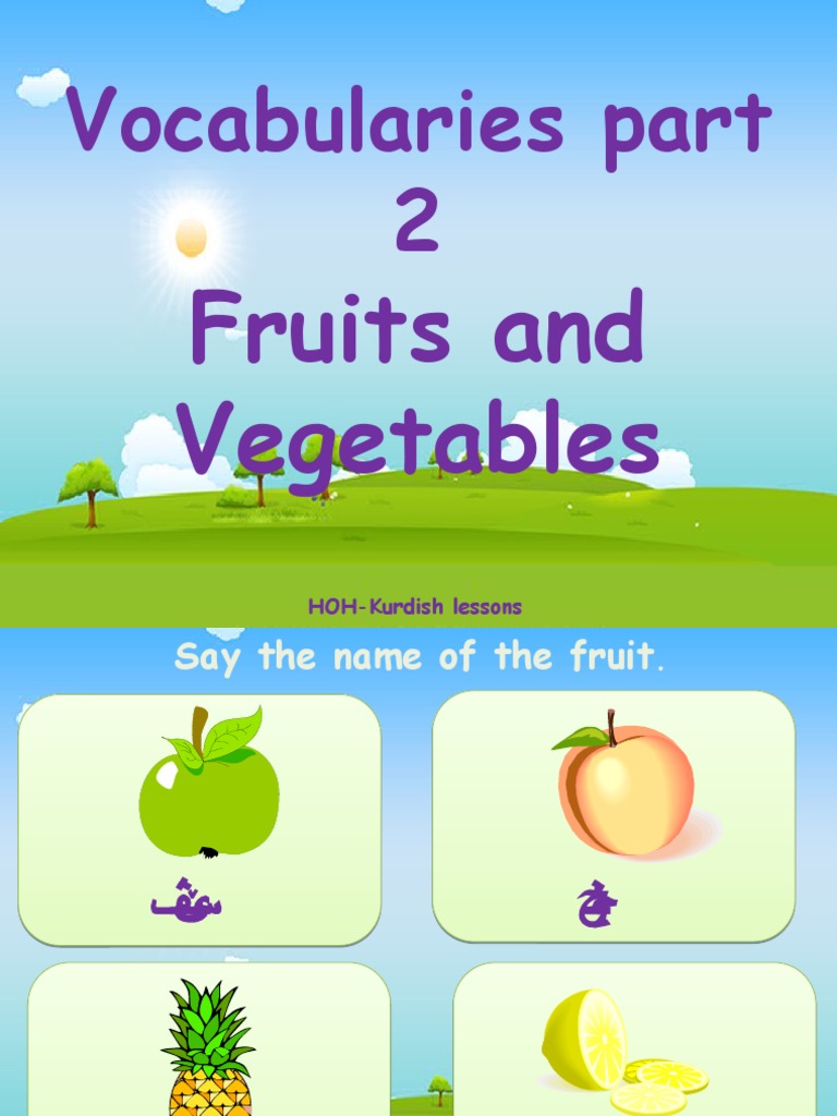 Fruits and Vegetables PDF