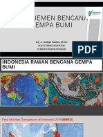 Pusat Krisis Kesehatan - Manajemen Penanggulangan Bencana Gempa Bumi