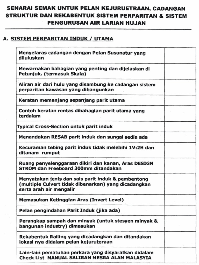 Senarai Semak MASMA - DBKL - V7 - 2 PDF | PDF