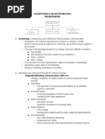 Advertising and Sales Reviewer Prelims