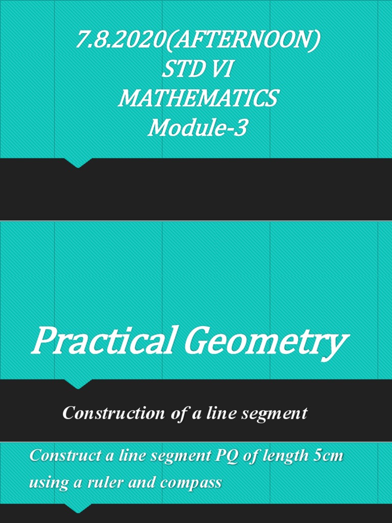Constructing Line Segments in Geometry | PDF