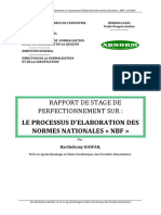 Rapport de stage ABNORM: processus d'élaboration des normes nationales "NBF"