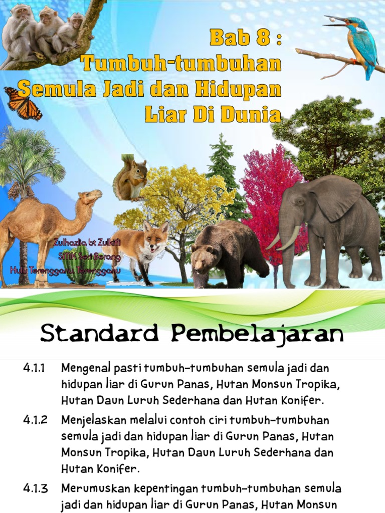 Bab 8 Tumbuh Tumbuhan Semula Jadi Dan Hidupan Liar Di Dunia 3 Pdf