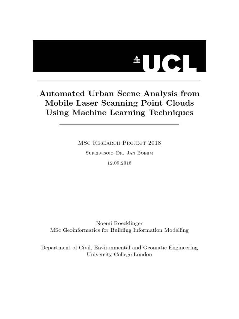 Urban Scene Analysis via Machine Learning | PDF | Statistical ...