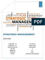 Strategic Management: (Mid Exam)