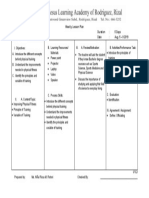 Weekly Lesson Plan Grade Level: 9 Duration: 5 Days Subject: Physical Education Date: Aug. 5 - 9 2019