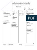 Weekly Lesson Plan Grade Level: 9 Duration: 5 Days Subject: Physical Education Date: Sep. 30 - Oct. 4, 2019