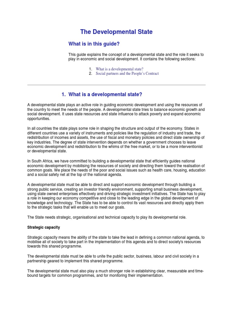 What Is A Developmental State