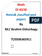 IGCSE Math Notes & Past Papers