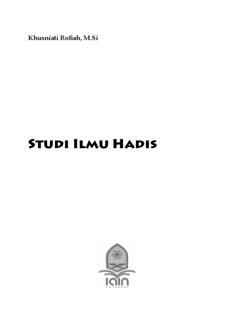 Studi Hadits Ok Pdf