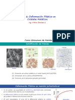 Tema 6 Deformación Plástica en Cristales Metálico