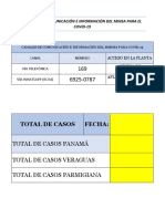 Letrero CANALES DE COMUNICACIÓN E INFORMACIÓN DEL MINSA PARA EL COVID