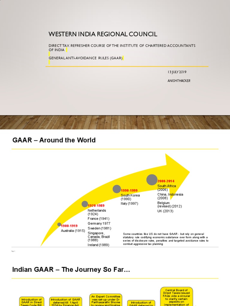 GAAR Overview and Implications in India | PDF | Tax Treaty | Capital ...