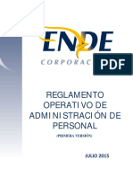 Reglamento - Operat - Personal ENDE