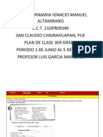 Plan de Clase 3ro Ignacio Manuel Altamirano Luis Garcia Marquez